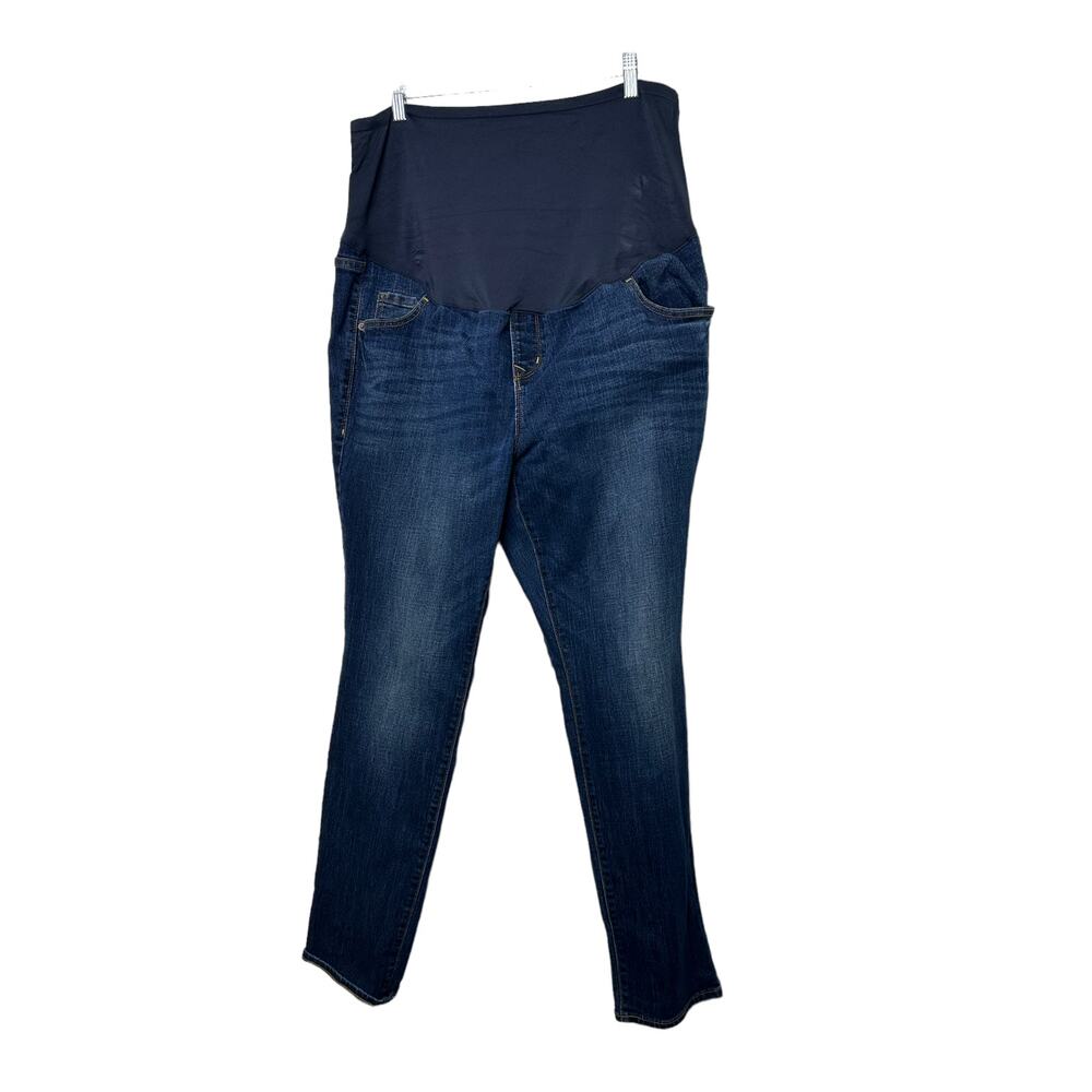 Old Navy Maternity Full Panel Skinny Dark Rinse Jeans Women's 18